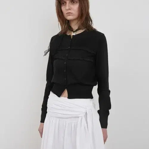 [BUNJANG] Lowtide Shirring Cardigan / 로우타이드 셔링 가디건