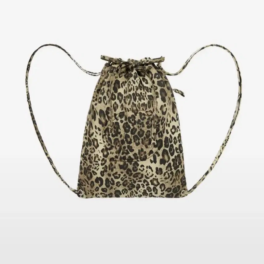 [BUNJANG] DAINIT D Stitch Padded Leopard Gym Sack / 다이닛 d스티치 패딩 레오파드 짐색