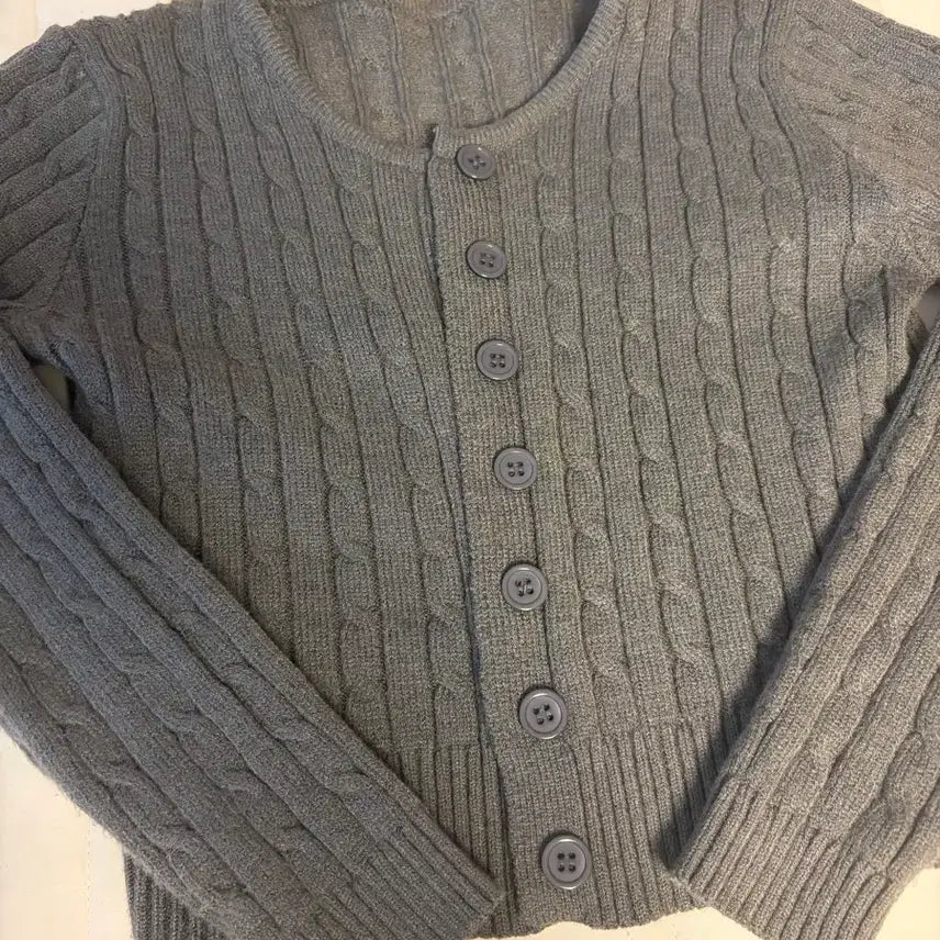 [BUNJANG] Twist Knit Cardigan / 꽈배기 니트 가디건