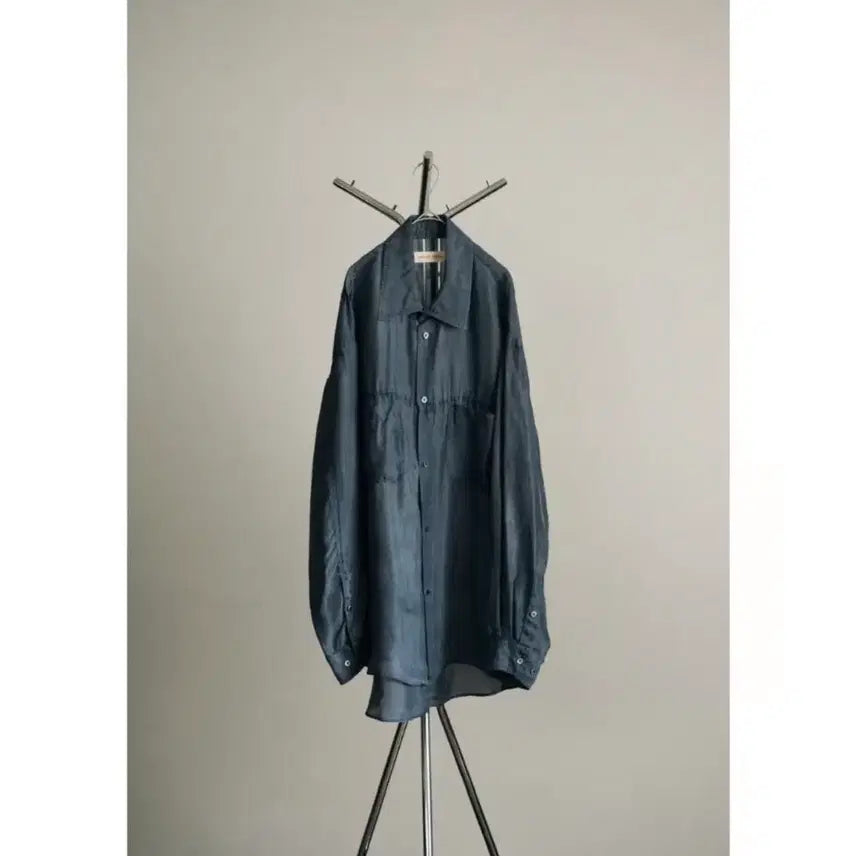 [BUNJANG] Babel Object 26SS Silk Shirt Fade Navy / [1] 바벨오브젝트 26ss pk 셔츠