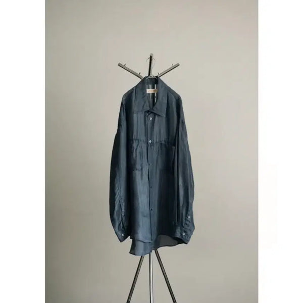 [BUNJANG] Babel Object 26SS Silk Shirt Fade Navy / [1] 바벨오브젝트 26ss pk 셔츠