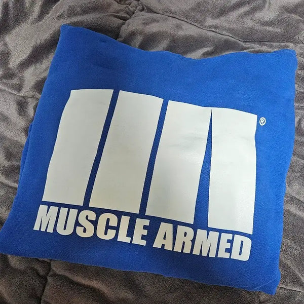 [BUNJANG] Muscle Armed Oversized Hoodie Cobalt Blue / 머슬암드 후드티