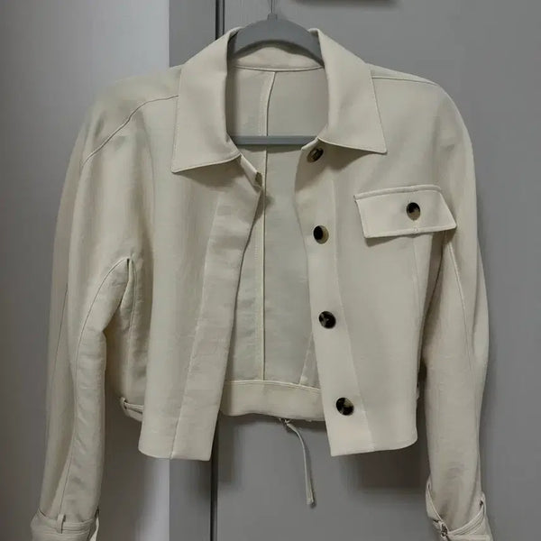 [BUNJANG] Objet Cropped Trench Jacket (Size 55) / 오브제 크롭 트렌치 자켓(55)