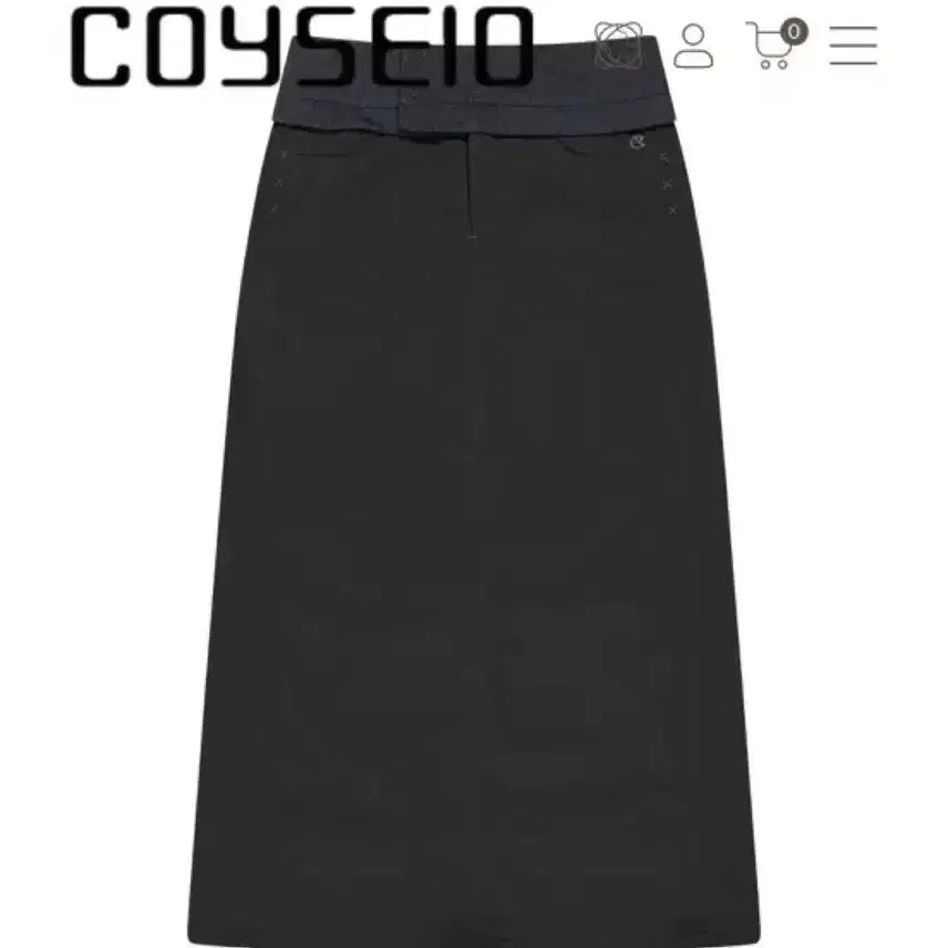 [BUNJANG] KOSEIO Waist Panel Skirt Charcoal / 코이세이오 WAIST PANEL SKIRT CHARCOAL 스커트