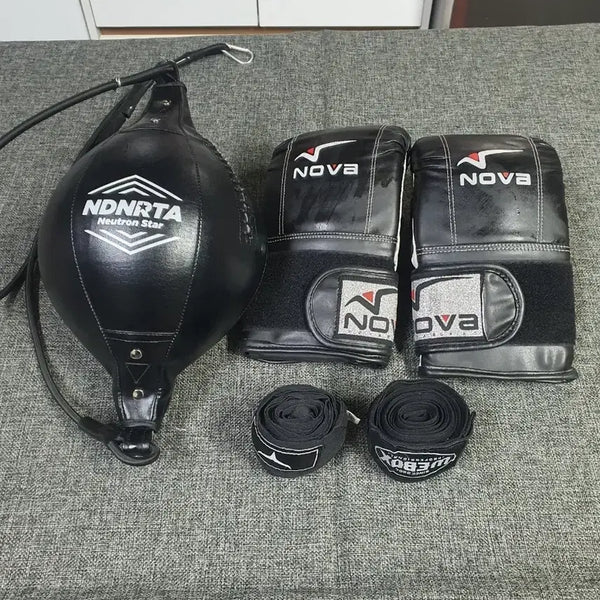 [BUNJANG] NOVA Boxing Glove, Speedball, and Bandage Set / NOVA 권투 글러브 + 스피드볼+ 붕대 세트  택배비포함가
