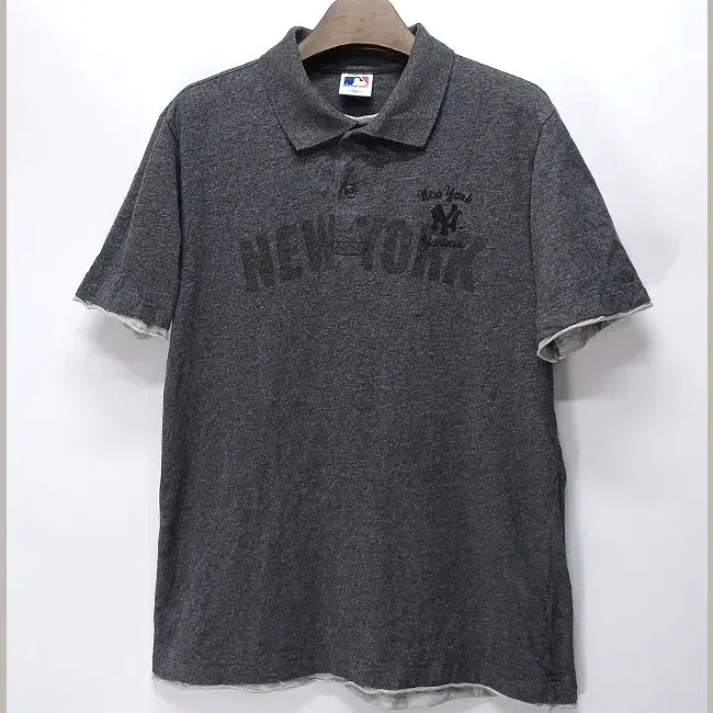 [BUNJANG] Uniqlo MLB Collaboration Cotton Polo T-Shirt (Size M) / 유니클로 정품 엠엘비 콜라보 카라 티셔츠 95 J-15