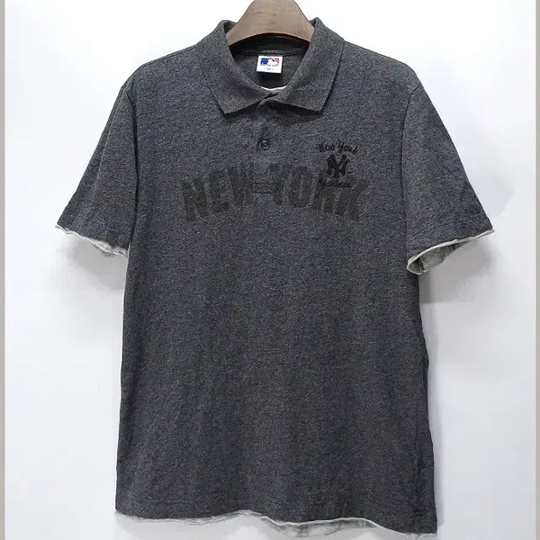 [BUNJANG] Uniqlo MLB Collaboration Cotton Polo T-Shirt (Size M) / 유니클로 정품 엠엘비 콜라보 카라 티셔츠 95 J-15
