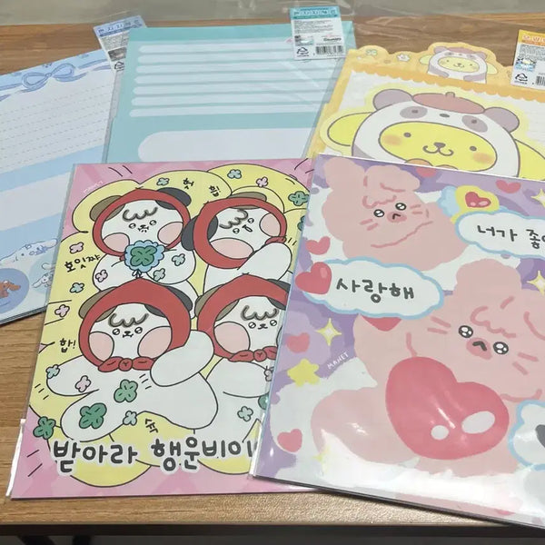 [BUNJANG] Sanrio and Character Stationery Set / 산리오 외 캐릭터 편지지 새상품 일괄판매