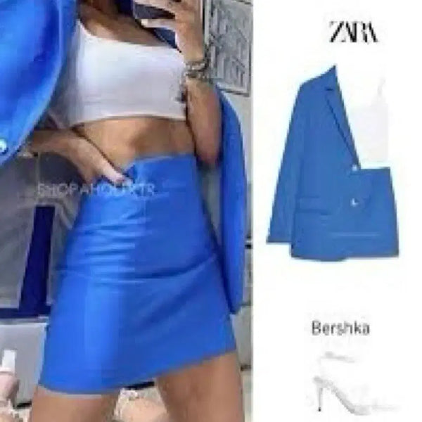[BUNJANG] ZARA Mini Skirt Cobalt Blue / ZARA 자라 미니스커트