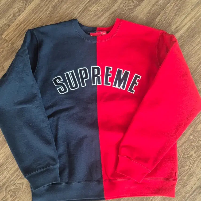 [BUNJANG] Supreme 18FW Split Sweatshirt / 18fw 슈프림 스플릿 스웻셔츠