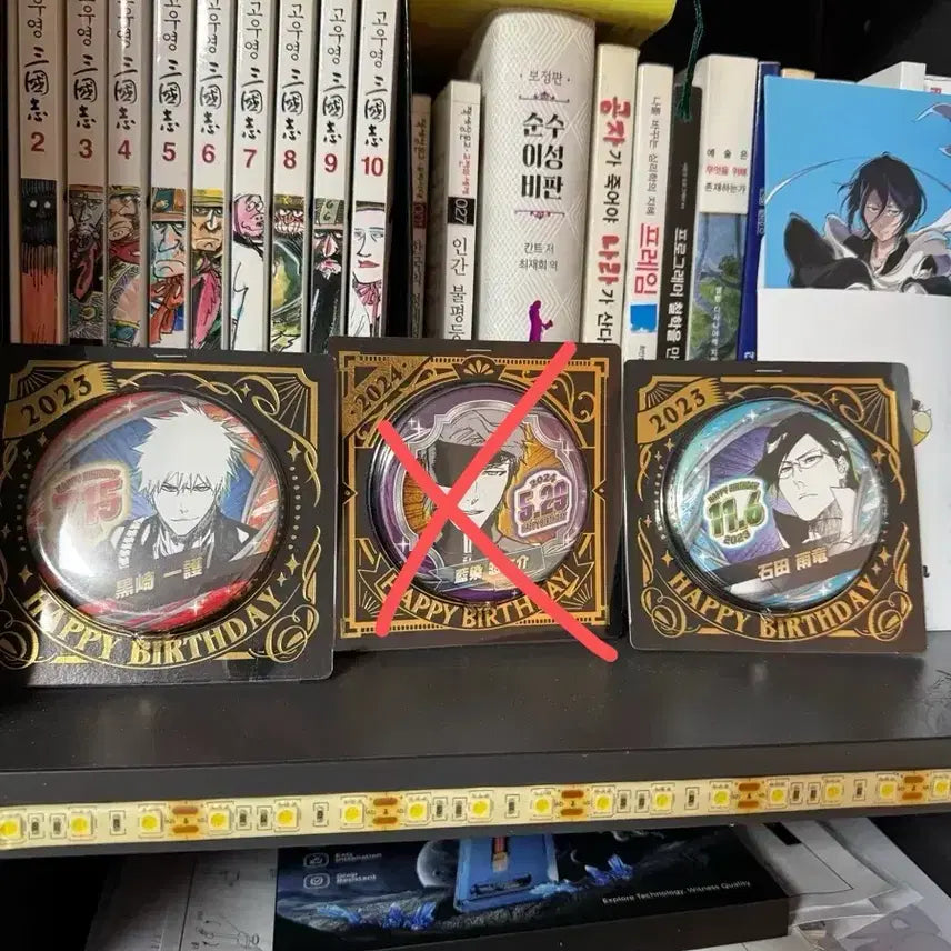[BUNJANG] Bleach Birthday Can Badges Ichigo, Ishida 2023 / 블리치 생일 캔뱃지 이치고, 이시다 2023