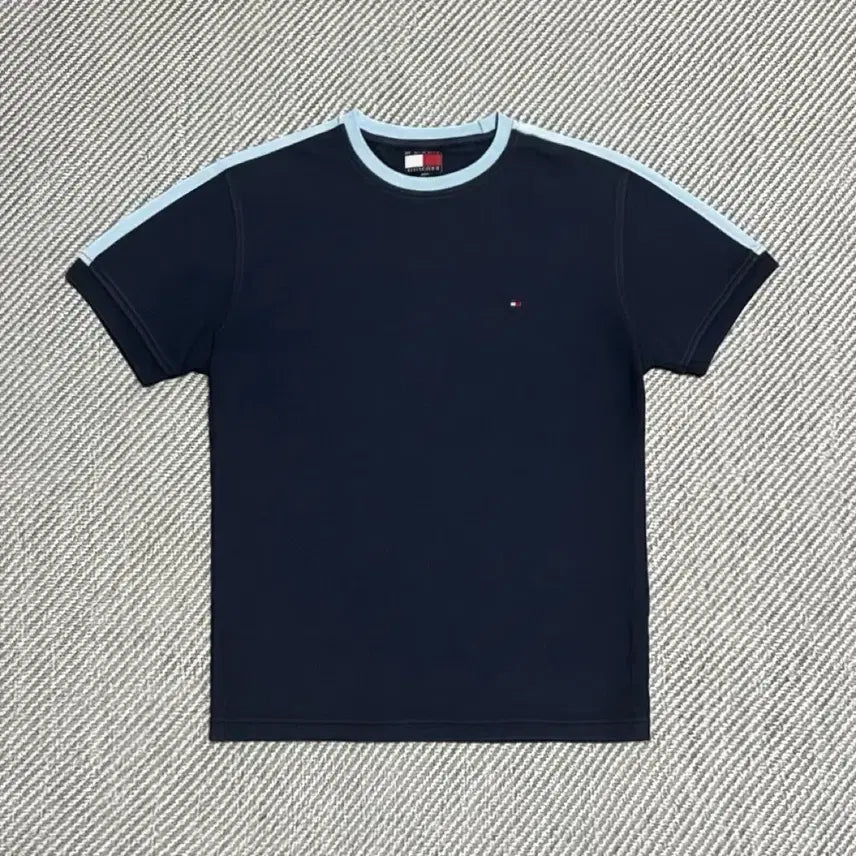 [BUNJANG] Tommy Hilfiger Navy Cotton T-Shirt / [M] Tommy 타미힐피거 네이비 코튼 반팔티