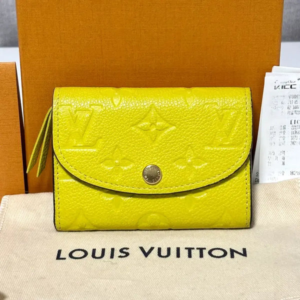 [BUNJANG] Louis Vuitton Monogram Empreinte Rosalie Coin Purse Yellow / [S급/백화점] 루이비통 앙프렝뜨 로잘리 코인 지갑