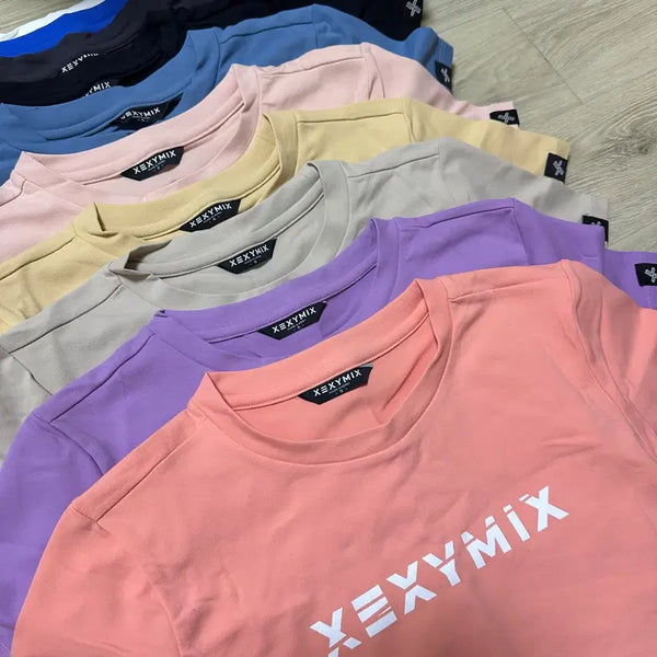 [BUNJANG] Xexymix Heba Cropped T-shirt Bundle Set (12 pcs) / 일괄 미사용) 젝시믹스 헤바 크롭탑 반팔티 12장