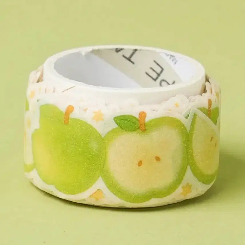 [BUNJANG] Daiso Fruit Series Glitter Die-cut Tape / 다이소 프룻 시리즈 글리터 다이컷 반띵