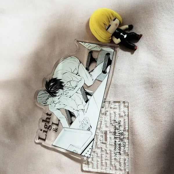 [BUNJANG] Death Note Original Illustration Acrylic Light & L / 데스노트 원화 아크릴 라이토 엘