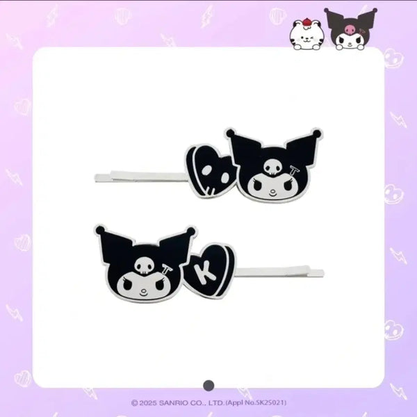 [BUNJANG] Kia Tigers x Kuromi Metal Hairpin Set / 기아 타이거즈 쿠로미 메탈 머리핀