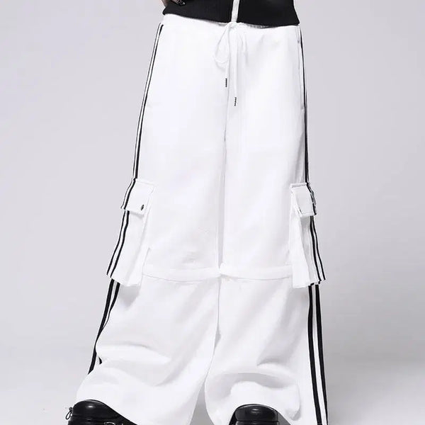 [BUNJANG] REFLEM 2-Way Wide Cargo Jersey Pants / REFLEM 레플렘 2way 와이드 카고 저지 팬츠