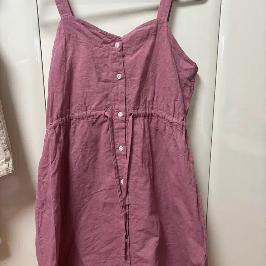 [BUNJANG] Women's Linen Jumpsuit Dress - Indie Pink / 인디핑크 린넨 점프루트원피스