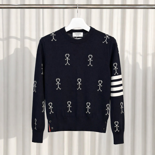 [BUNJANG] Thom Browne Striped Armband Mr. Thom Merino Wool Knit / 톰브라운 사선완장 미스터 톰 메리노 울 니트