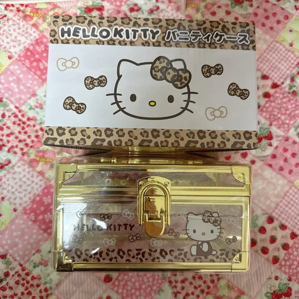 [BUNJANG] Sanrio Hello Kitty Leopard Gold Storage Box / 산리오 호피 헬로키티 레오파드 골드 보관함