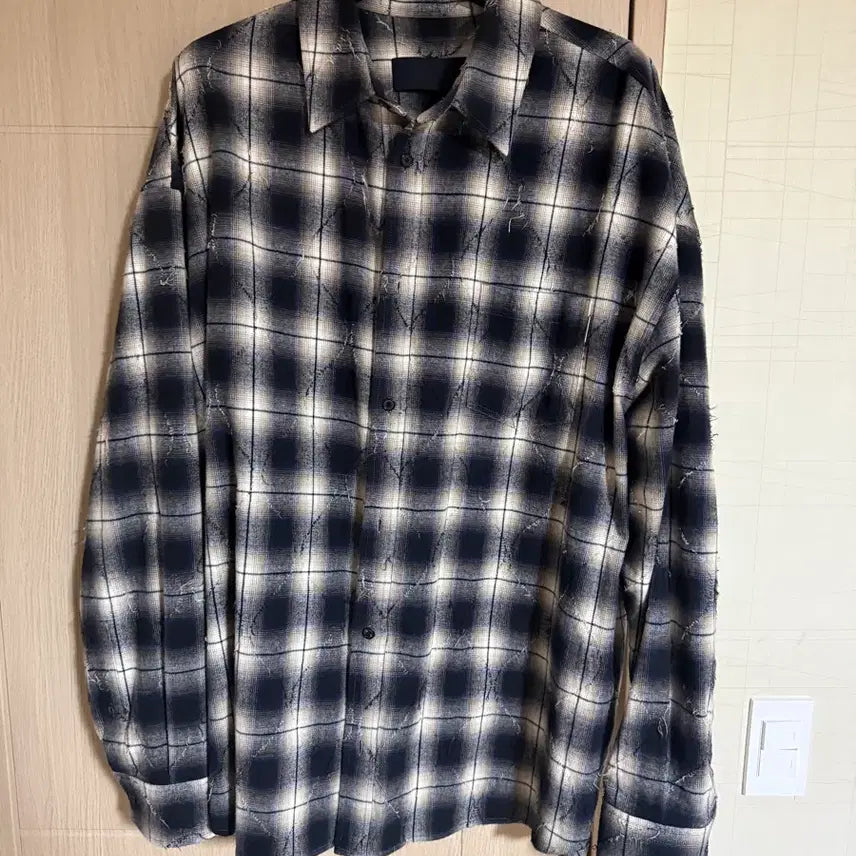 [BUNJANG] Juun.J Argyle Shirt Navy / [52] 준지 아가일 셔츠 네이비
