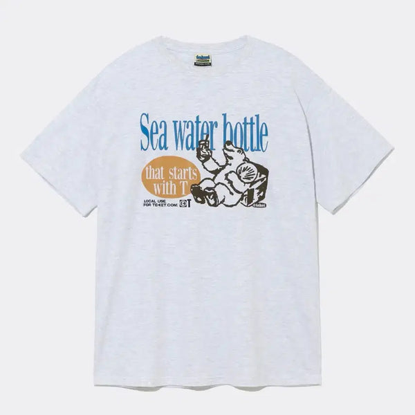 [BUNJANG] Teket Tottle Tee Melange Gray (Size L) / [L] Teket Tottle Tee 테켓 반팔 티셔츠 멜란지그레이 라지