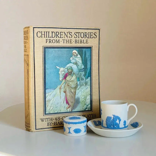 [BUNJANG] 1920s English Antique Print Book 'Children's Stories From The Bible' / 1920년대 영국 엔틱 판화 도서 어린이를 위한 성경이야기