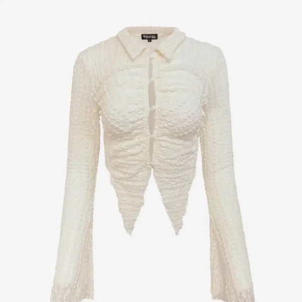 [BUNJANG] Expired Girl Chloe Lace Blouse Cream / 익스파이어드걸 클로이 레이스 블라우스 크림