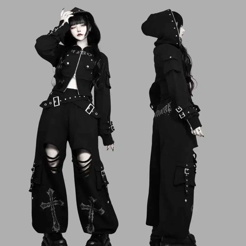 [BUNJANG] Dimmoire Hooded Pants Training Set / Dimmoire 딤모아르 후드 팬츠 트레이닝 세트 레플렘 지뢰계