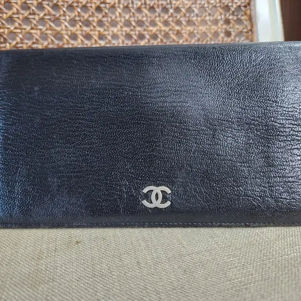[BUNJANG] Chanel Black Leather Long Wallet / 샤넬 블랙 레더 장지갑