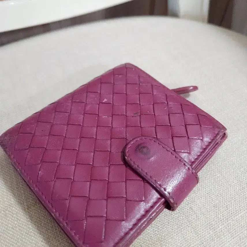 [BUNJANG] Bottega Veneta Bi-Fold Wallet Magenta Pink / 보테가베네타 반지갑 마젠타 핑크