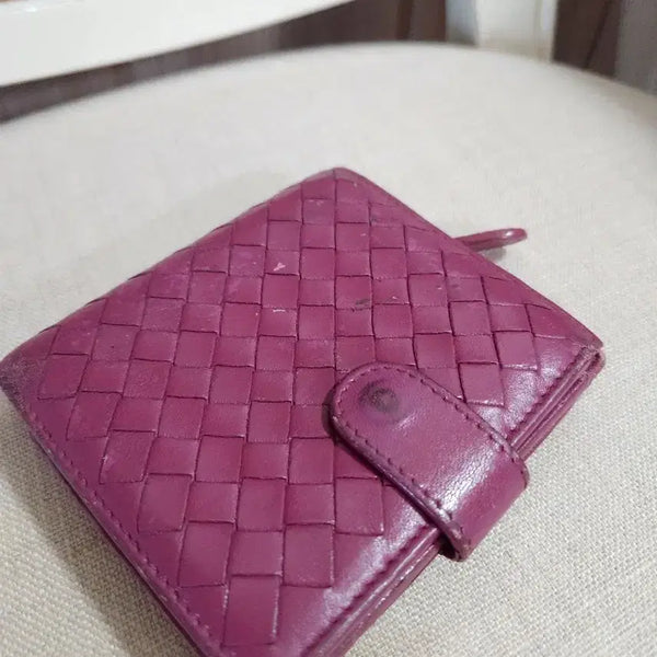 [BUNJANG] Bottega Veneta Bi-Fold Wallet Magenta Pink / 보테가베네타 반지갑 마젠타 핑크