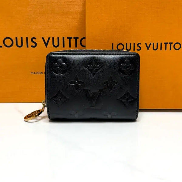 [BUNJANG] Louis Vuitton Lu Cushion Wallet Bifold Black Lambskin M81599 / (정품/A)루이비통 루 쿠상 월릿 반지갑