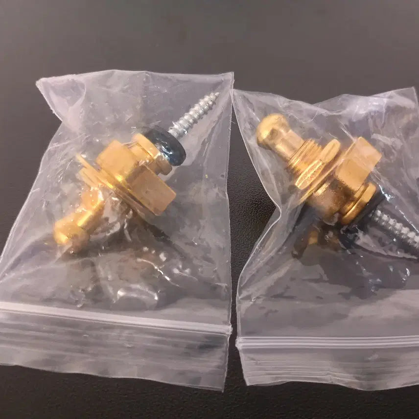 [BUNJANG] Electric Guitar Strap Locks (Gold) - Set of 2 / 새상품)일렉기타 스트랩 락(금장)