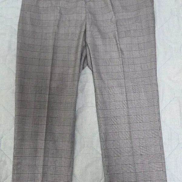 [BUNJANG] Uniqlo Women's Checked Slacks Grey XL / 유니클로 여성 체크 슬랙스 그레이 XL (새상품)