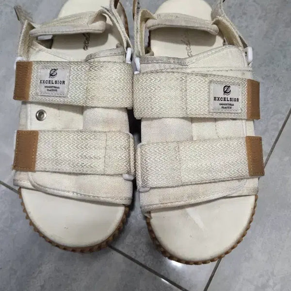 [BUNJANG] Excelsior Classic Strap Sandals - Ivory (240) / 엑셀시오르(Excelsior) 클래식 샌들 아이보리 240