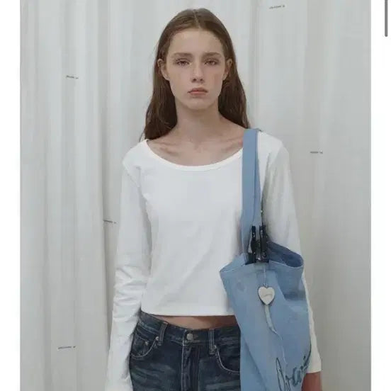 [BUNJANG] LOW CLASSIC Scoop Neck T-Shirt S / 로우클래식 스쿱넥 티 s