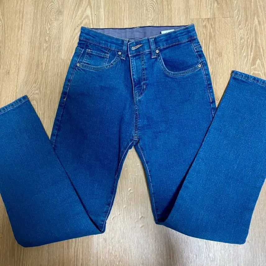 [BUNJANG] Hidden Waistband Slim Fit Jeans / 히든 밴딩 슬림핏 청바지