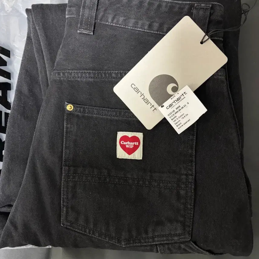 [BUNJANG] Carhartt WIP Nash Loose Fit Double Knee Pants Black Stone Washed S / 칼하트 WIP 내쉬 루즈 핏 더블 니 팬츠 블랙 스톤 워시드 S