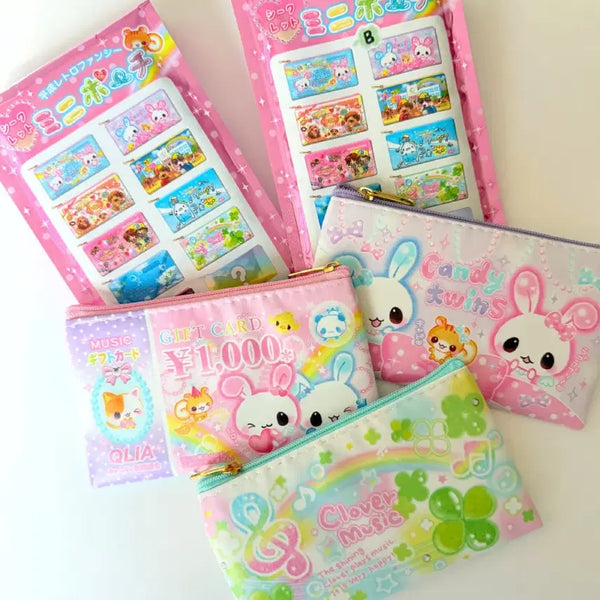 [BUNJANG] Heisei Retro Secret Mini Flat Pouch Card Wallet / 헤이세이 시크릿 미니 플랫 파우치 카드지갑