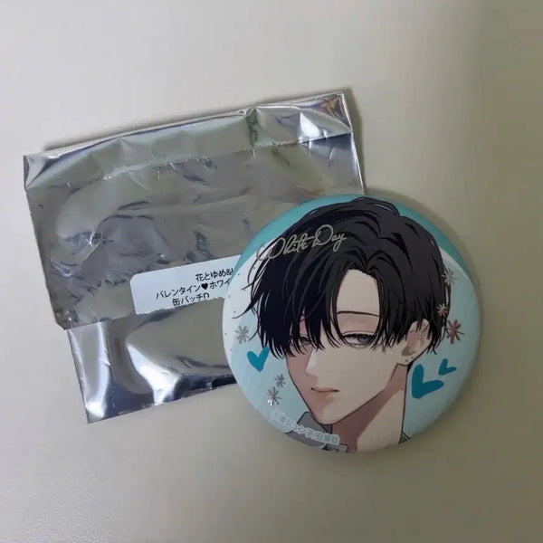 [BUNJANG] Soonjung Manhwa 3/March's Thunderbolt Melonbooks White Day Gold Foil Badge / 순정만화 3월의 벽력 멜론북스 화이트데이 금박 캔뱃지
