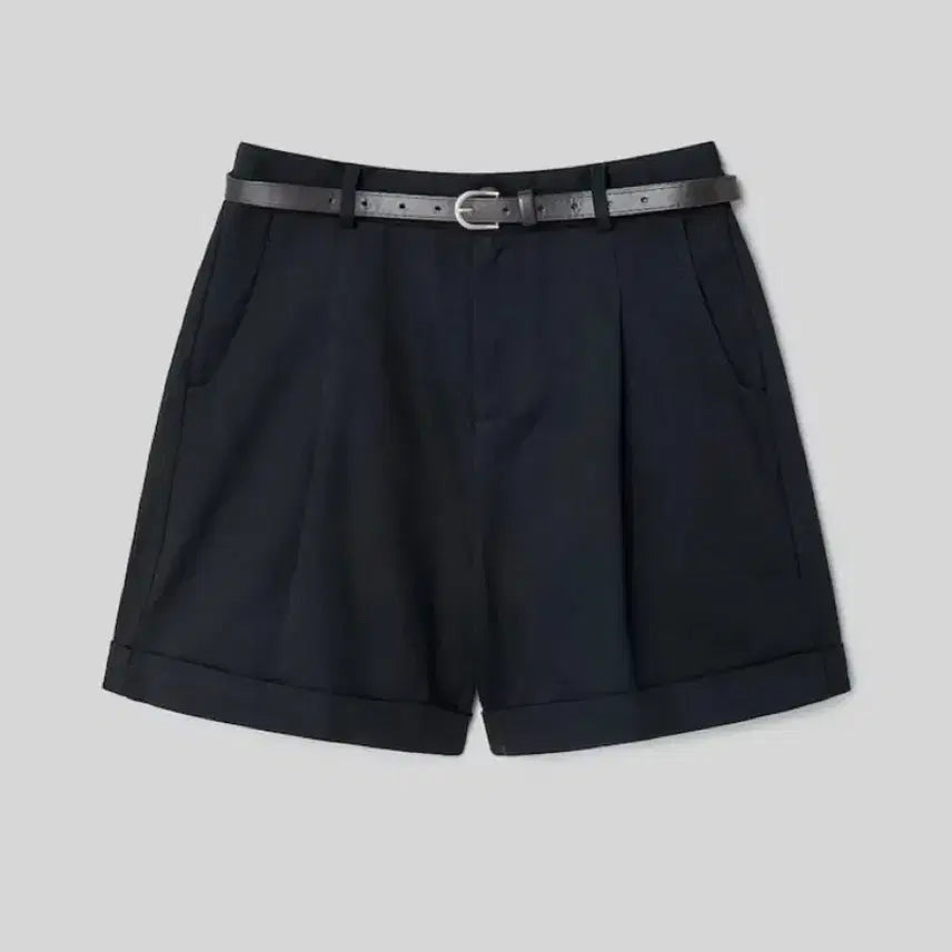 [BUNJANG] 8 Seconds Cotton Bermuda Shorts Navy Size 67 with Belt / 에잇세컨즈 코튼 버뮤다 숏팬츠 네이비 67사이즈 벨트포함