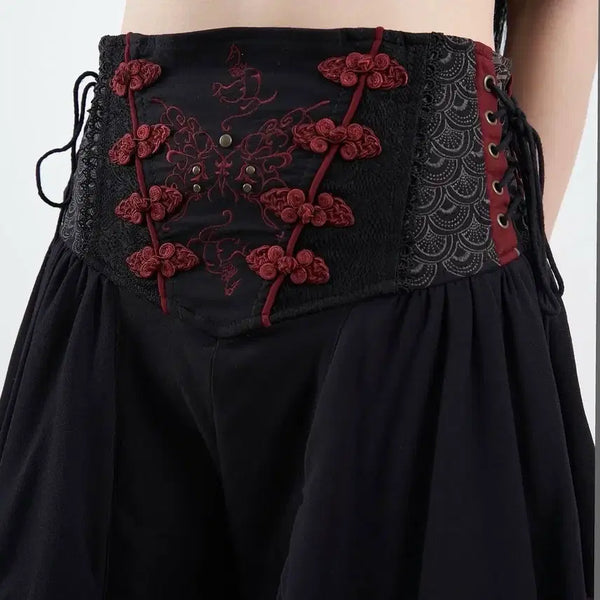 [BUNJANG] Ozz On Oriental Pattern Skirt Pants Vintage Gothic / 이번주만)오즈온 Ozz on 오리엔탈 패턴 스커트팬츠 빈티지 고스 고딕