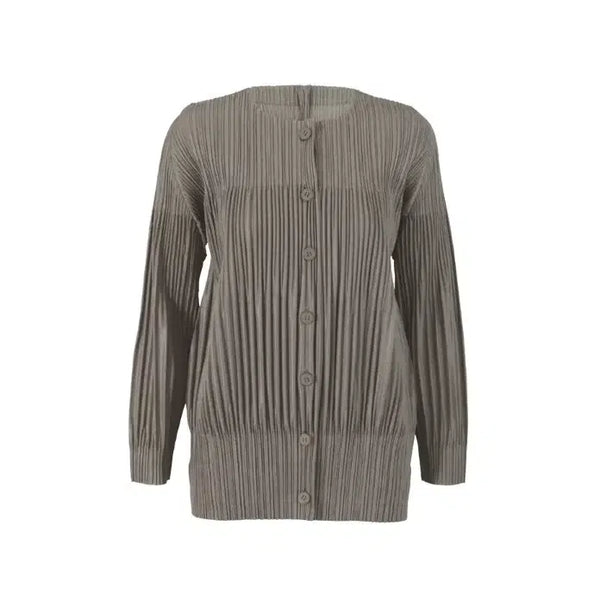 [BUNJANG] Pleats Please Fluffy Button Jacket Cardigan / 플리츠플리즈 플러피 자켓 가디건