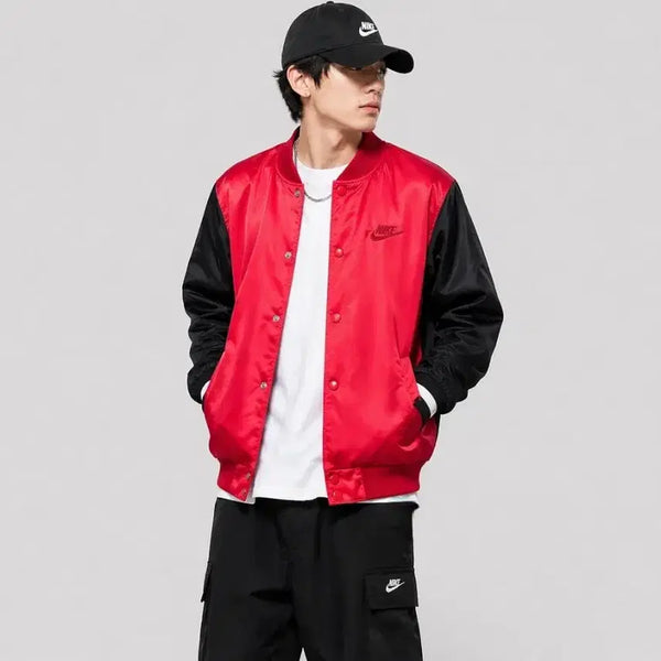 [BUNJANG] Nike NSW Air Woven Varsity Jacket / 나이키 NSW 에어 우븐 바시티 자켓 100