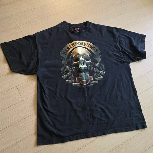 [BUNJANG] Harley-Davidson Skull Print T-Shirt XL / [XL] 할리데이비슨 스컬 프린트 반팔티
