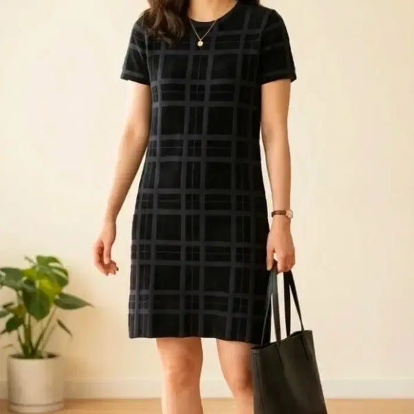 [BUNJANG] Theory Check Pattern Dress / 띠어리 체크 패턴 원피스 P/TP