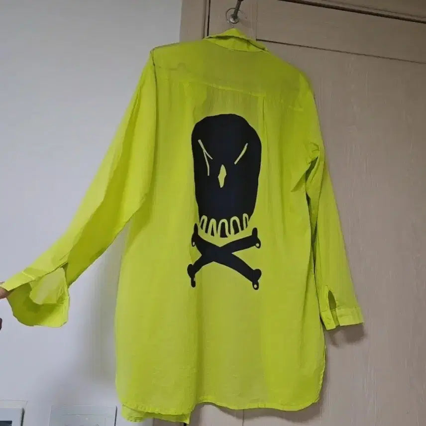 [BUNJANG] Fluorescent Skull Print Shirt / 형광 해골 프린팅 셔츠 1