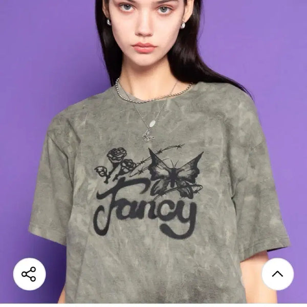 [BUNJANG] Nasty Fancy Club Tie-Dye Butterfly Printing Short-Sleeve T-Shirt / 네스티 팬시 클럽 타이다이 버터플라이 프린팅 반팔 티셔츠